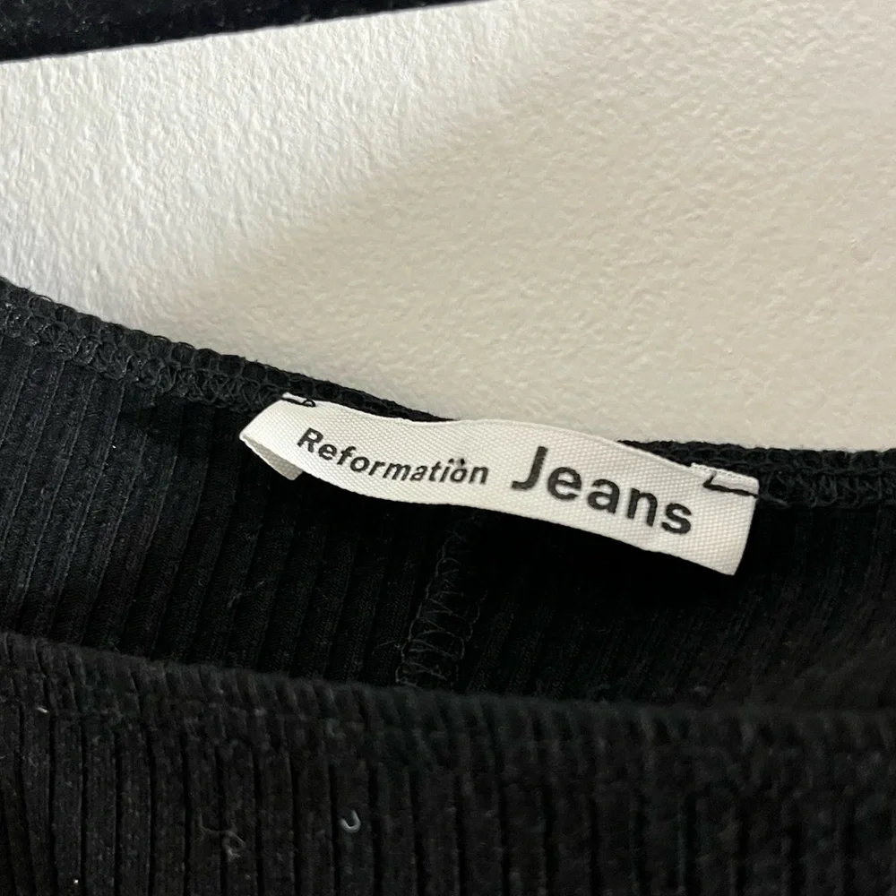 Reformation Gaia Black Ribbed Bodysuit - Picture 5 of 13